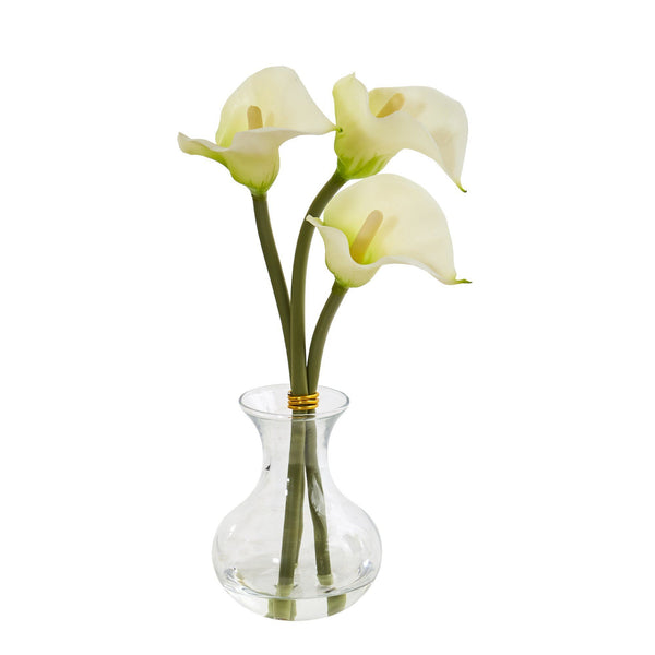 Calla Lily Artificial Arrangement in Vase (Set of 2)