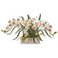 Cymbidium Artificial Arrangement in White Vase