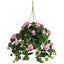 Geranium Hanging Basket Silk Plant