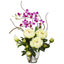 Peony & Orchid Silk Flower Arrangement