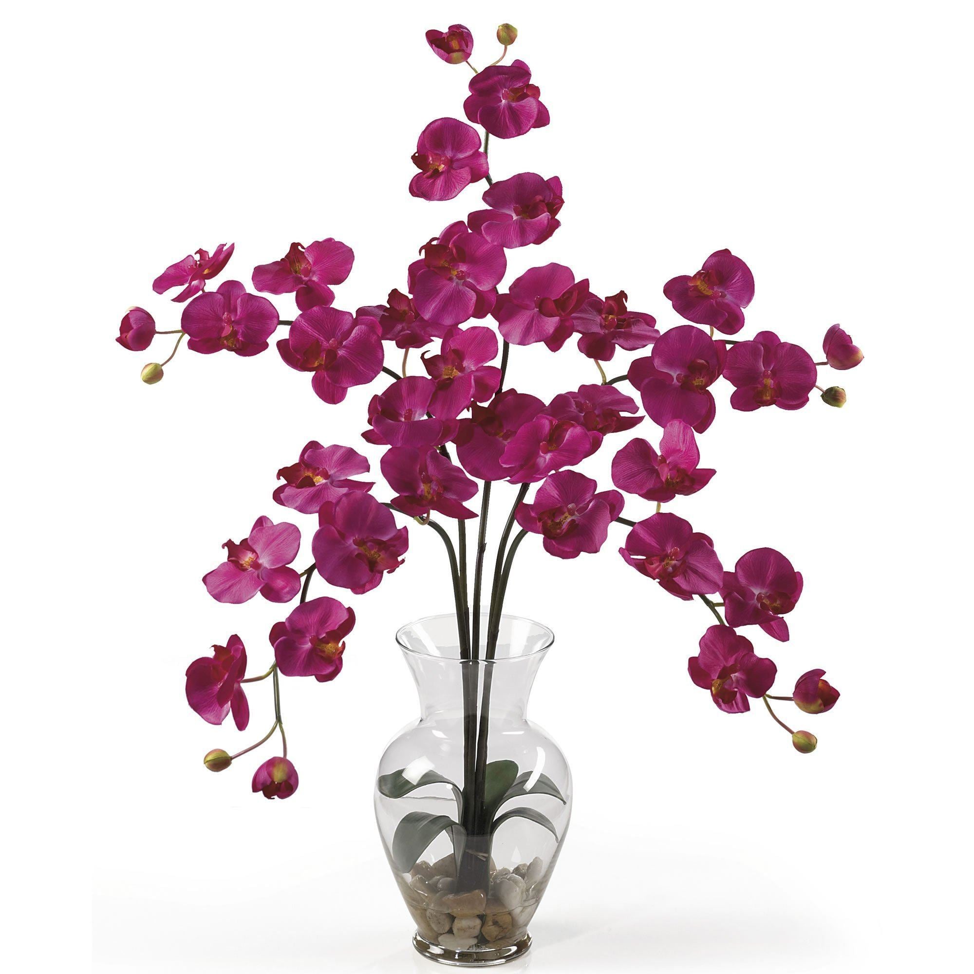 Phalaenopsis Liquid Illusion Silk Flower Arrangement 1106 Nearly Natural