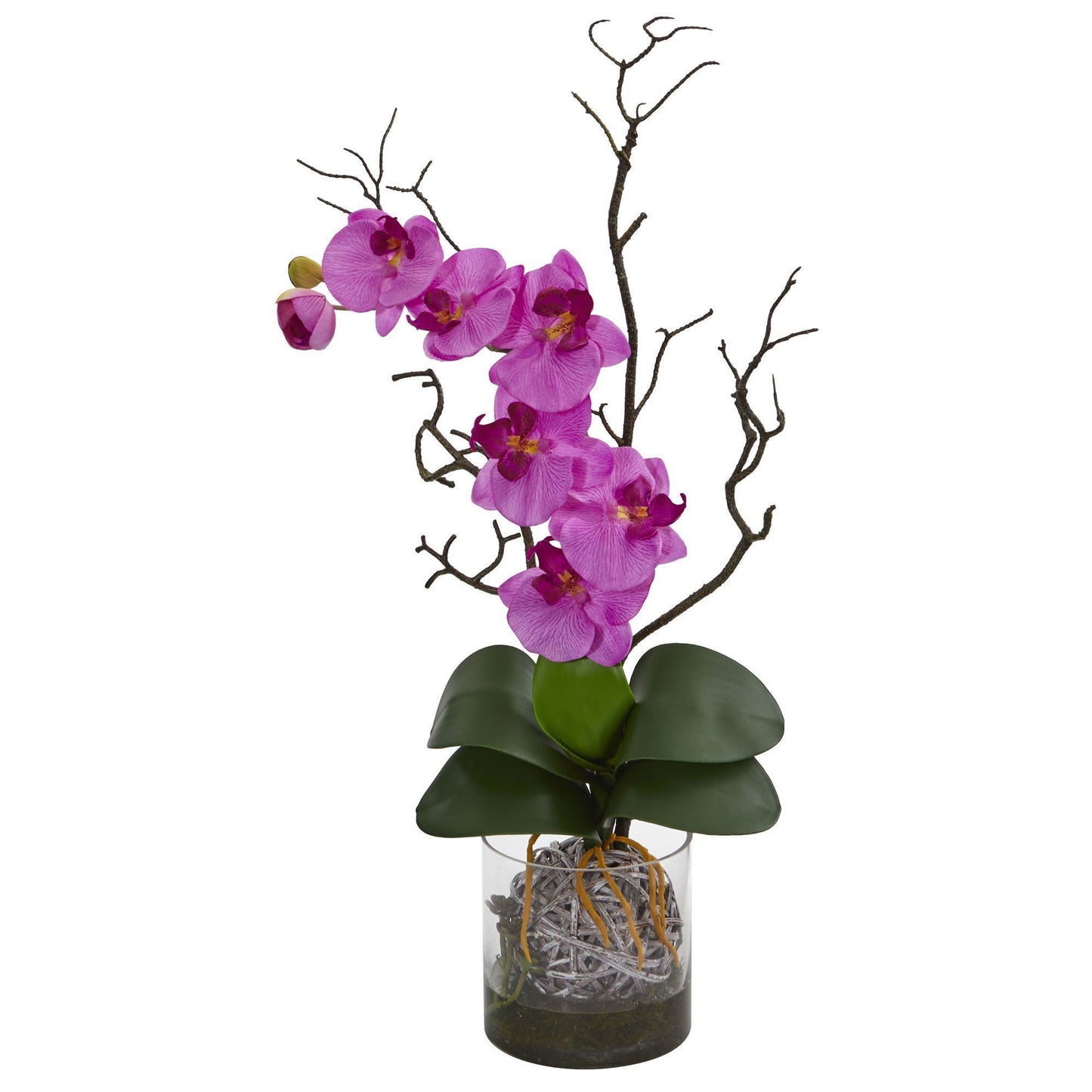 Phalaenopsis Orchid Artificial Arrangement in Vase 1600 Nearly Natural