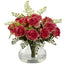 Rose & Maiden Hair Arrangement w/Vase