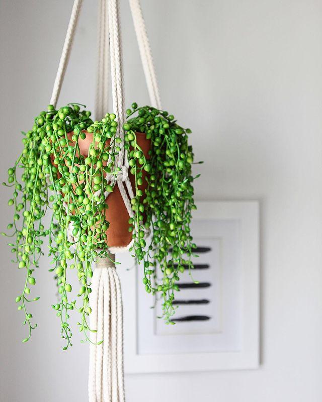 Christmas Gift String of Small Hanging Vases With Artificial